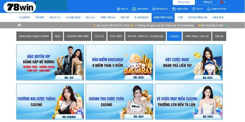 Một số điều kiện cần biết khi tham gia khuyến mãi 78WIN